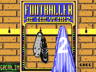 Footballer of the Year title screen for Commodore 64